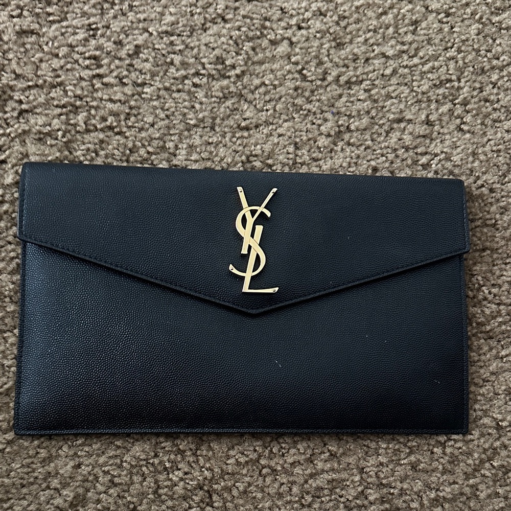 YSL Black Envelope Clutch
